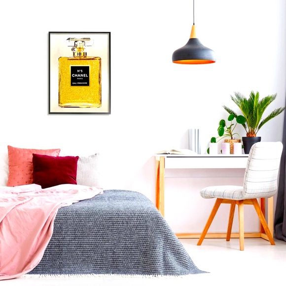 Luxury Gold Perfume Framed Wall Decor - Picture 3 of 4